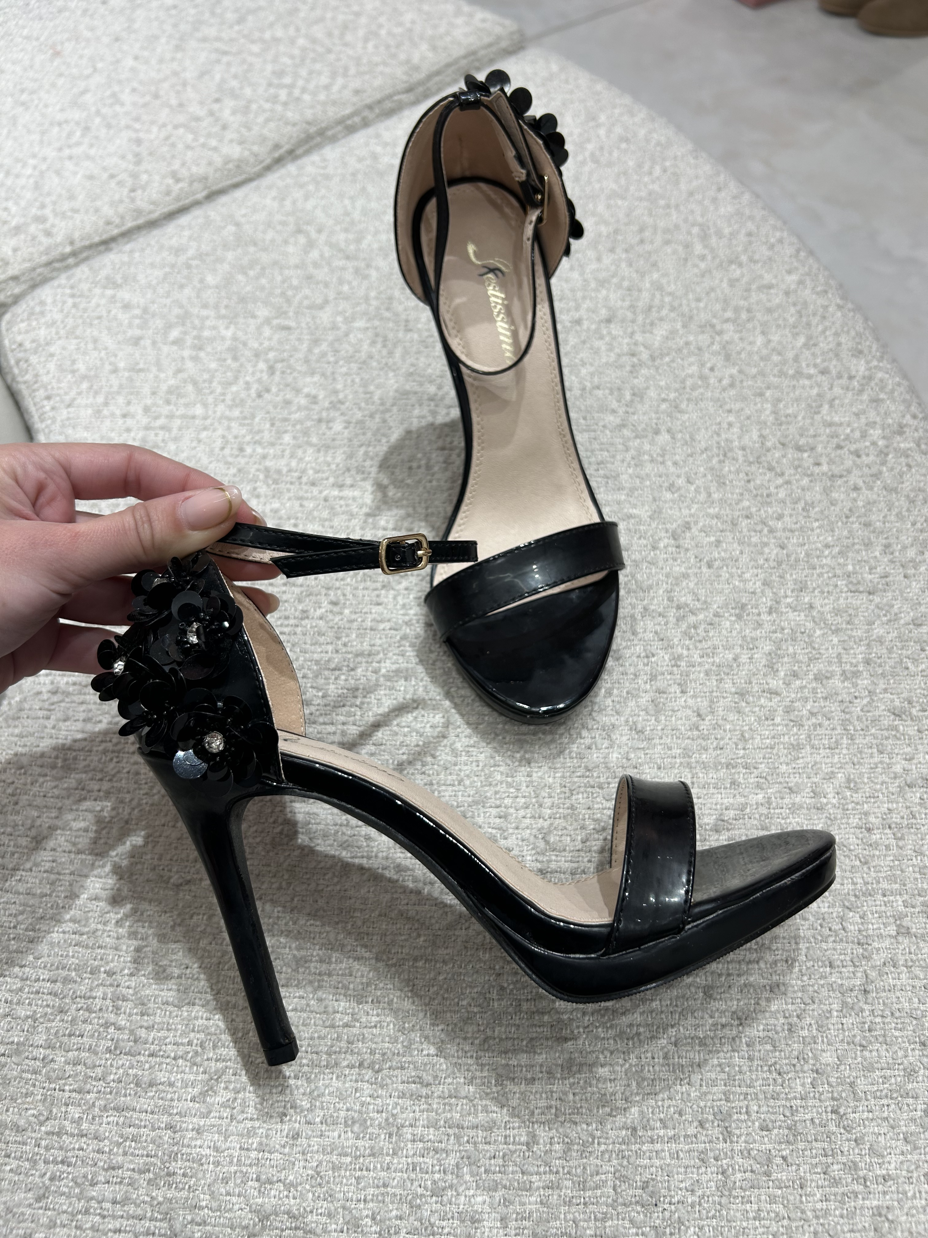 Sandalias Tacón Spring Black